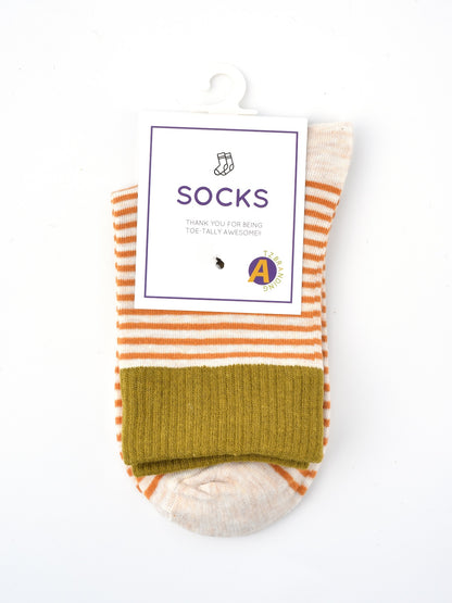 Rufia - Vibrant Striped Mid-Calf Socks