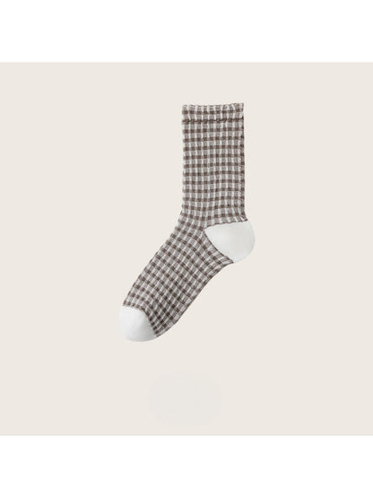 Rufia - Soft Checkered Waffle Crew Socks product image 5