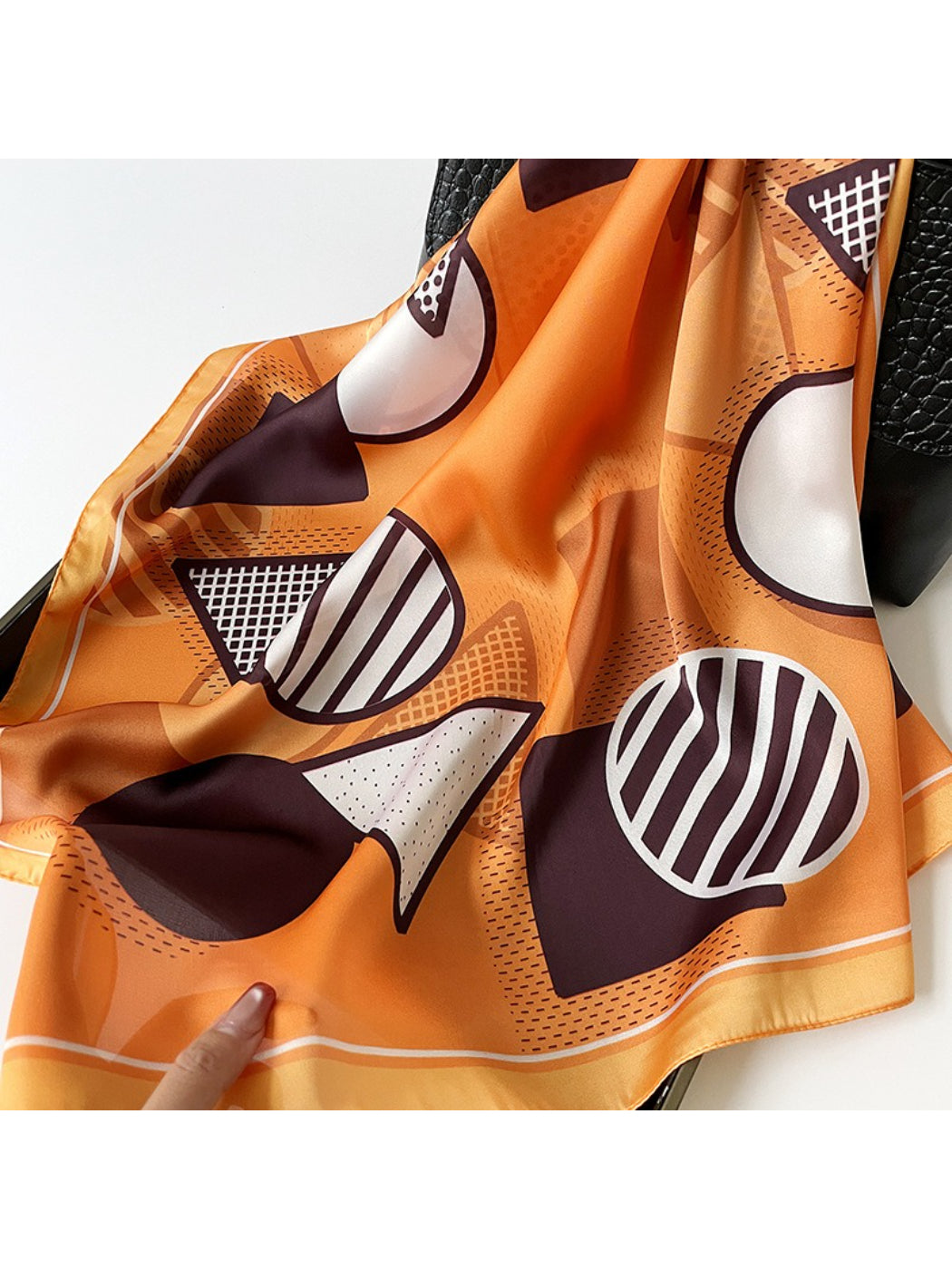 Scarvii - Abstract Geometric Print Square Scarf