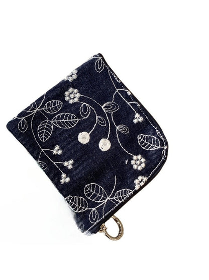Cosbai Small Coin Purse with Floral Prints storage bag shape