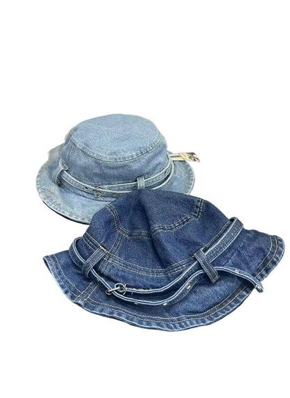 Haila - Belt Detail Wide Brim Bucket Hat