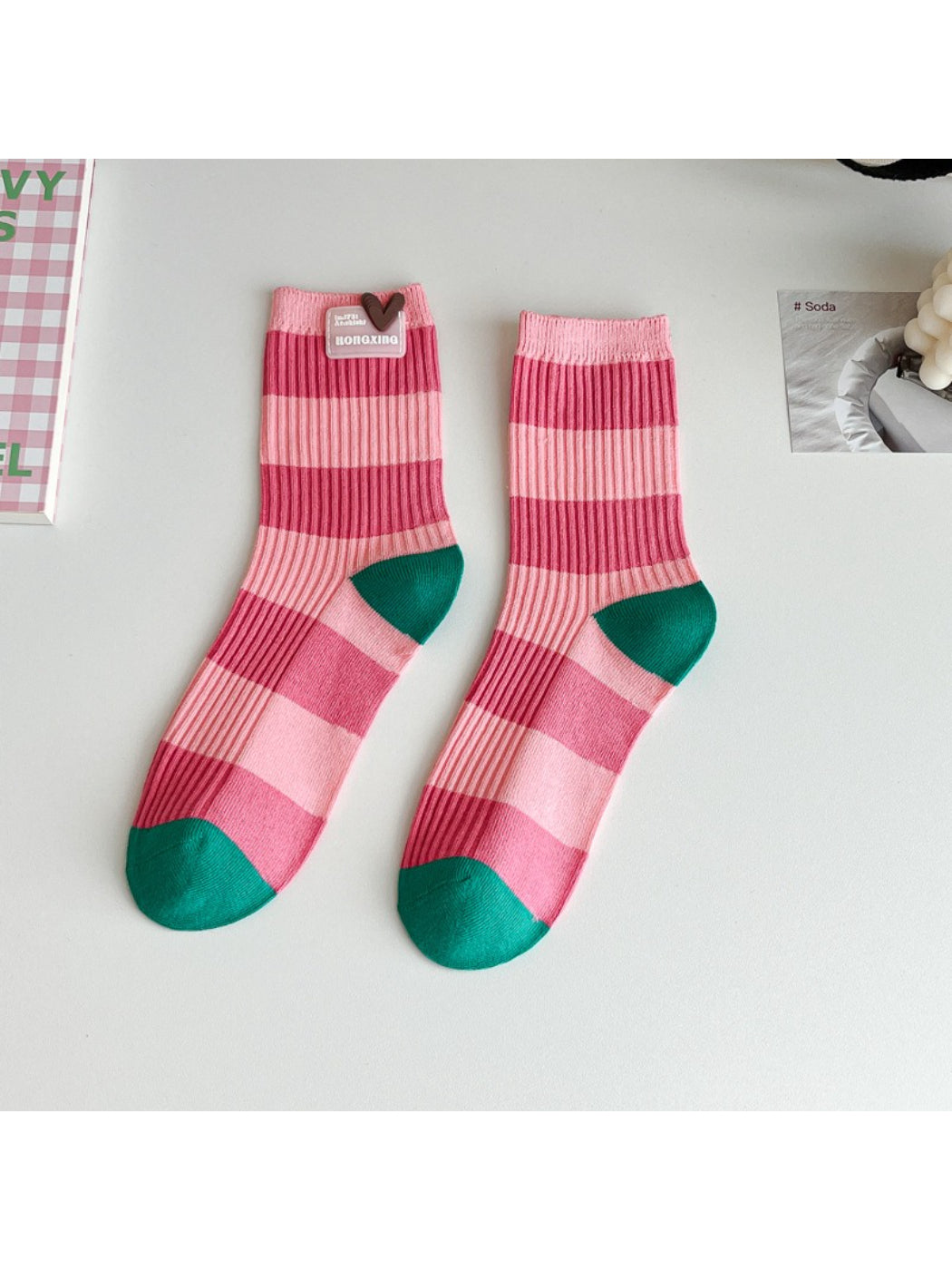 Rufia - Contrast Cuff Detail Crew Socks product image 5
