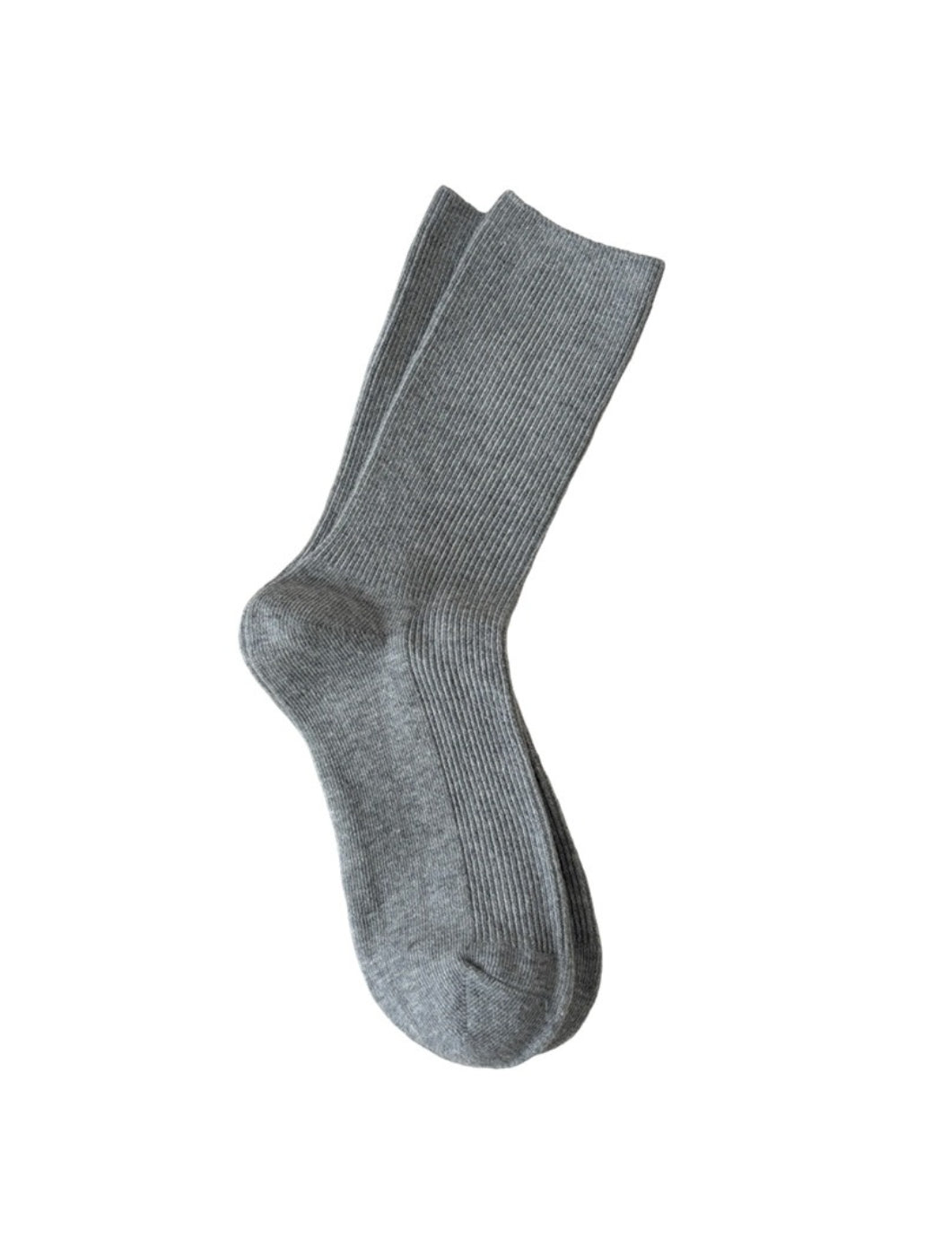 Rufia - Classic Ribbed Neutral Crew Socks