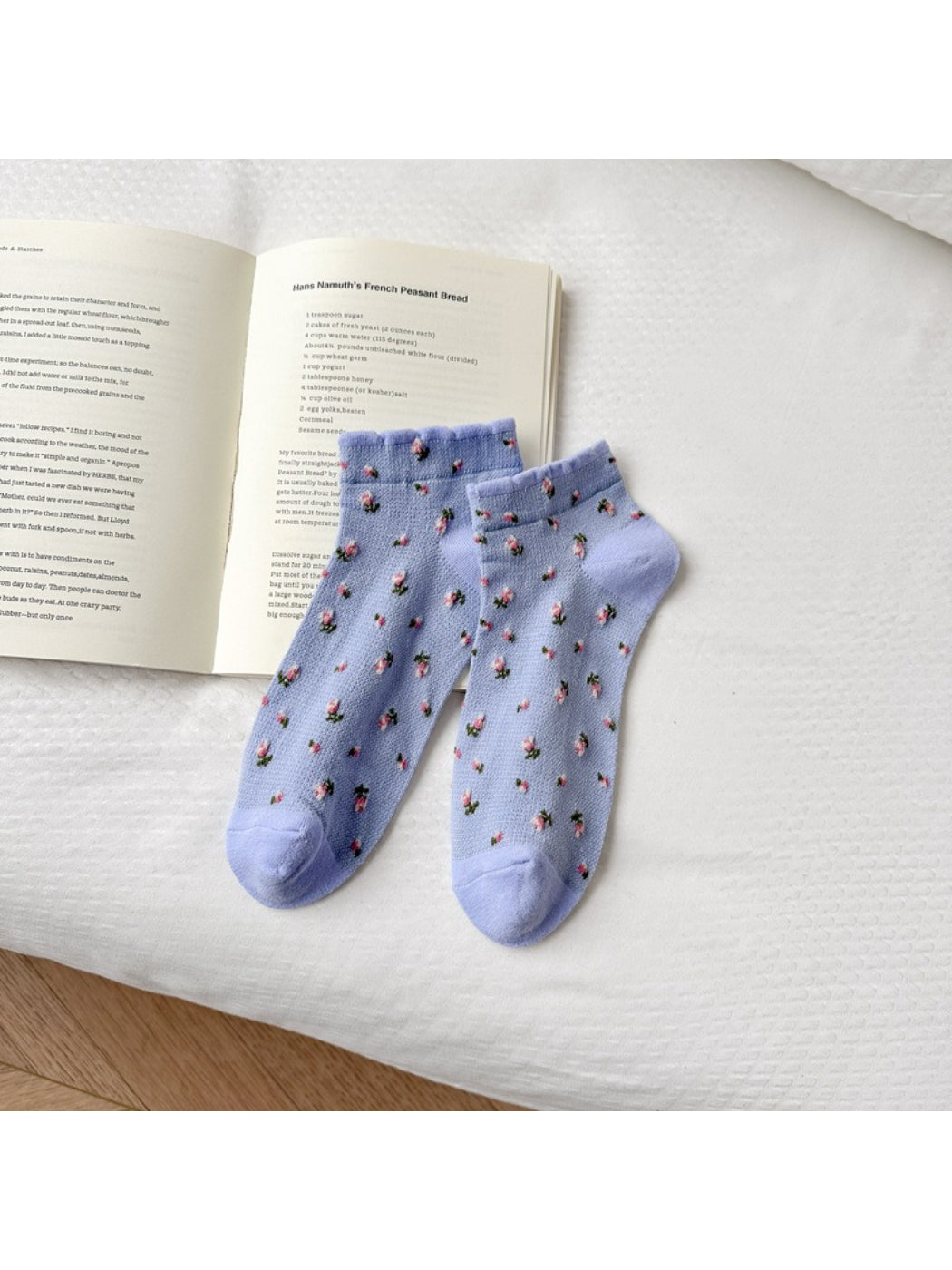 Rufia - Floral Blue White Crew Socks product image 6
