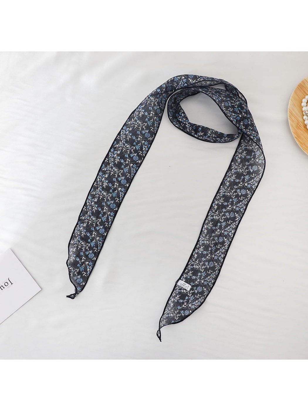 Scarvii - Fresh Floral Long Narrow Scarf