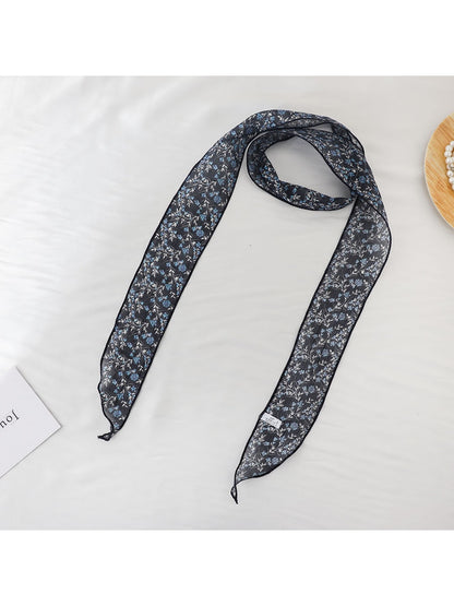Scarvii - Fresh Floral Long Narrow Scarf