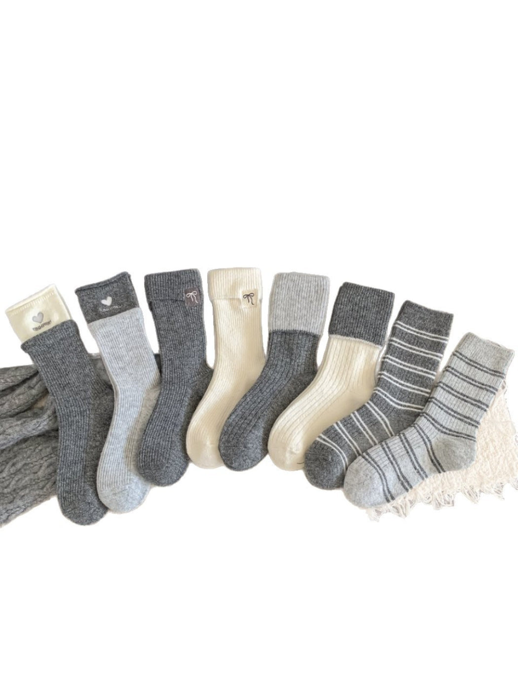 Rufia – Cozy Ribbed Crew Socks