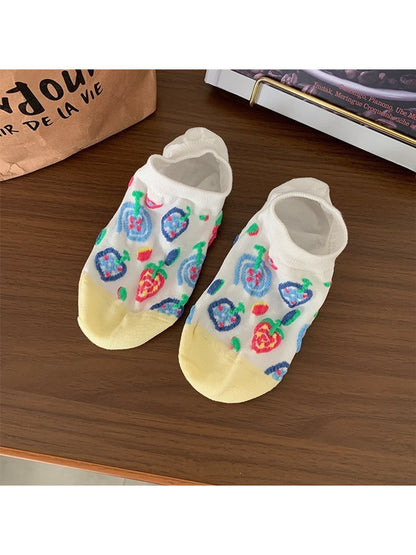 Rufia - Retro Pattern Low Ankle Socks