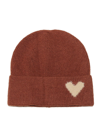 Haila Heart Patch Ribbed Beanie