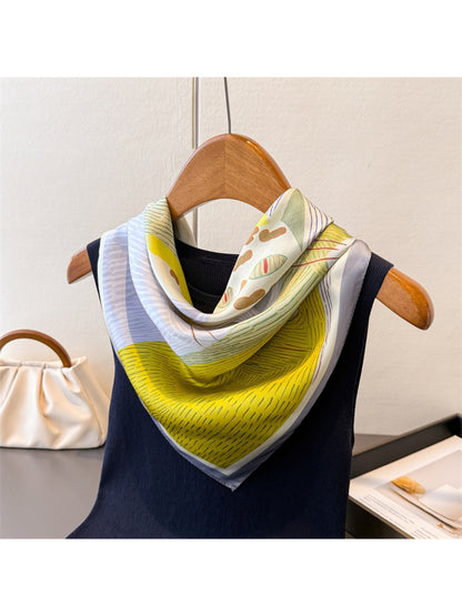Scarvii Playful Cat Print Square Scarf