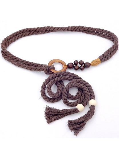 Beco Vibrant Braided Beads Ring Detail Waist Belt product shape
