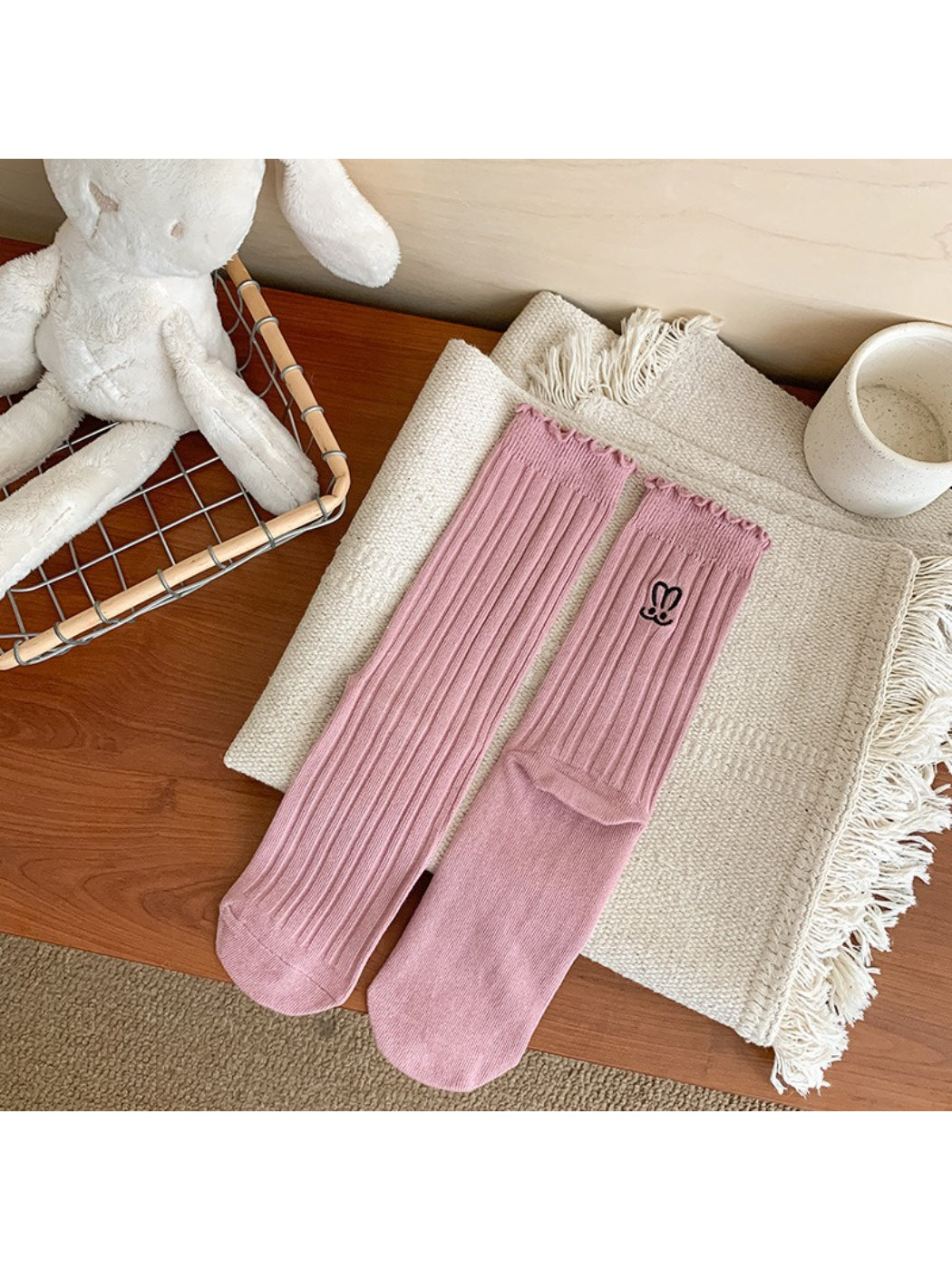 Rufia - Ruffle Bunny Embroidered Crew Socks product image 5