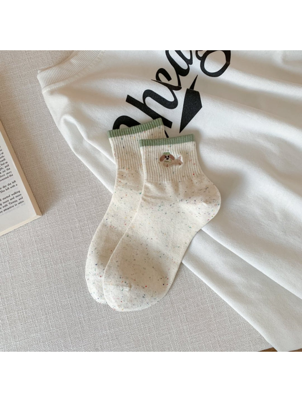 Rufia - Cute Dog Speckled Crew Socks product image 6