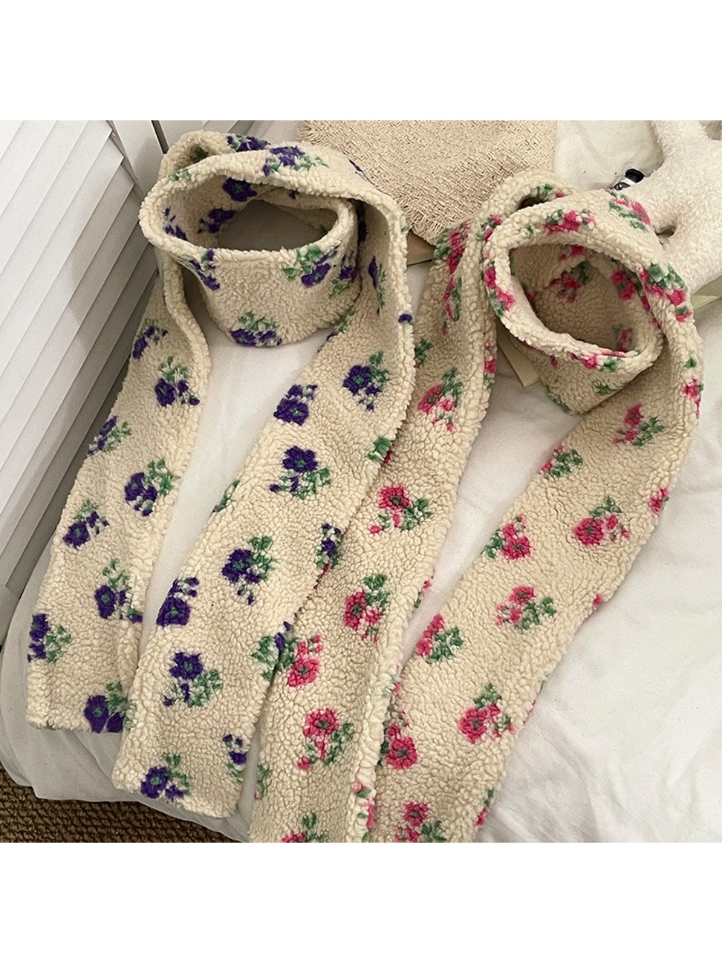 Scarvii - Floral Fleece Cozy Scarf