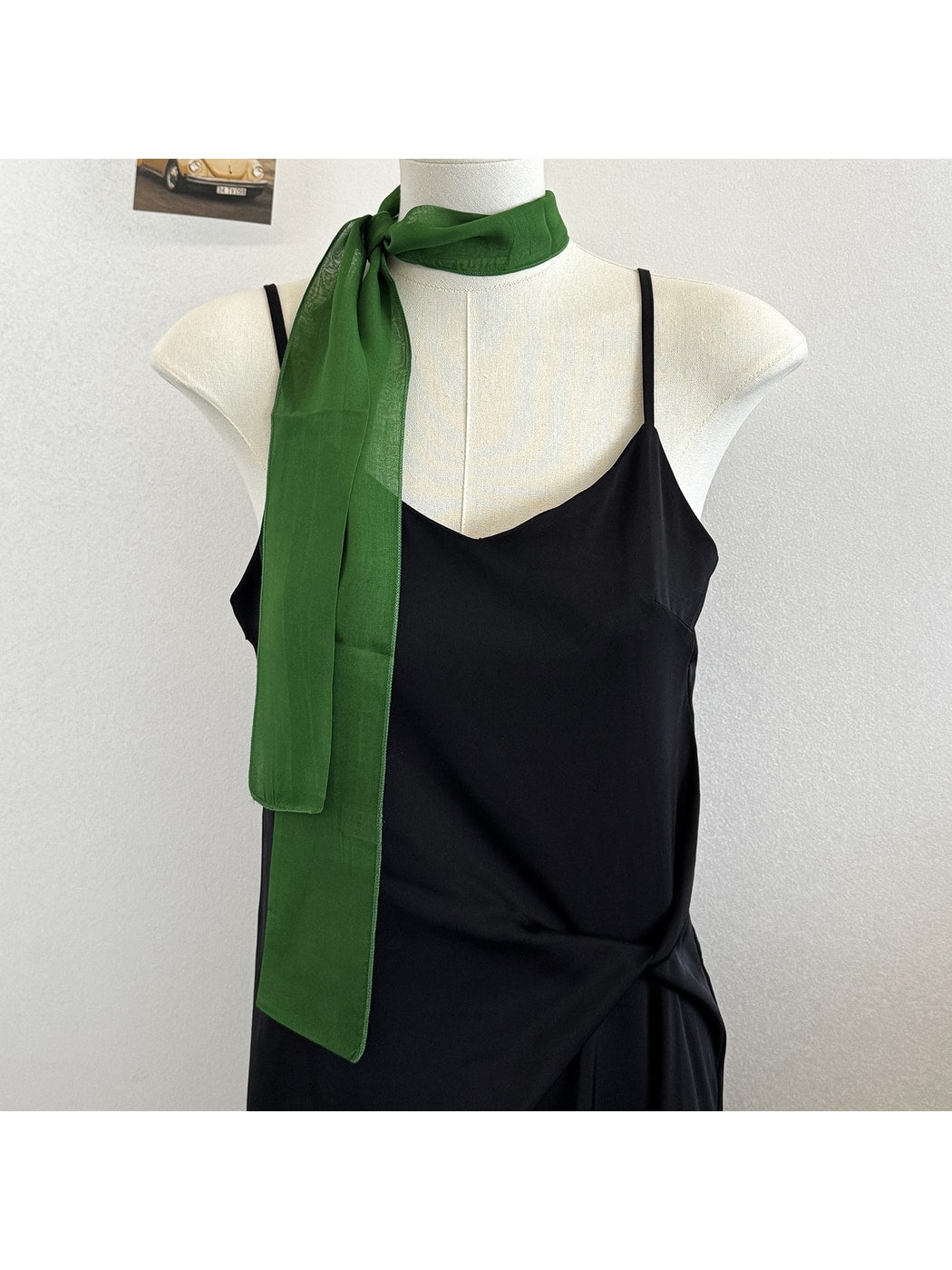 Scarvii - Retro Style Solid Narrow Scarf