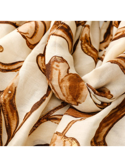 Scarvii - Abstract Tulip Sketch Print Scarf