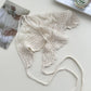 Haila - White Lace Trim Knitted Headband Scarf