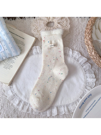 Rufia - Soft Speckled Ruffle Cuff Crew Socks product image 5