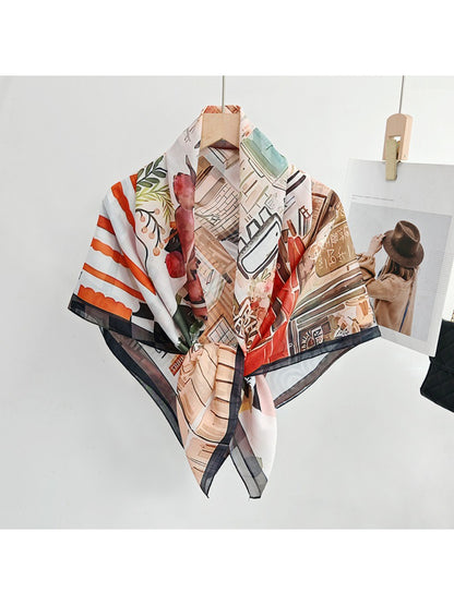 Scarvii Paris Collage Square Scarf