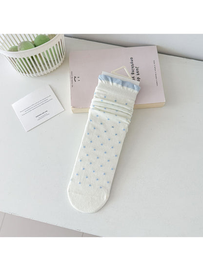 Rufia - Blue Classic Ruffle Crew Socks