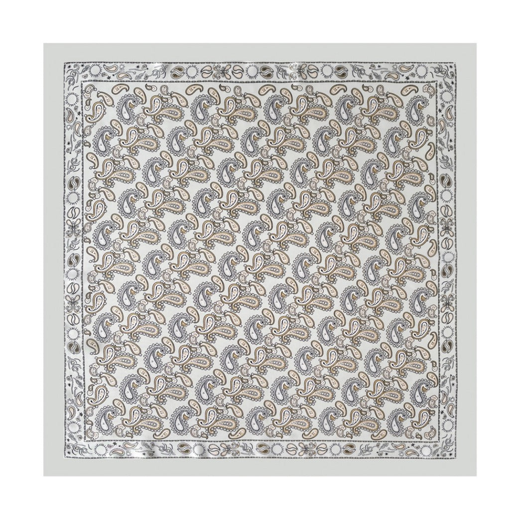 Scarvii - Soft Vintage Paisley Printed Square Scarf
