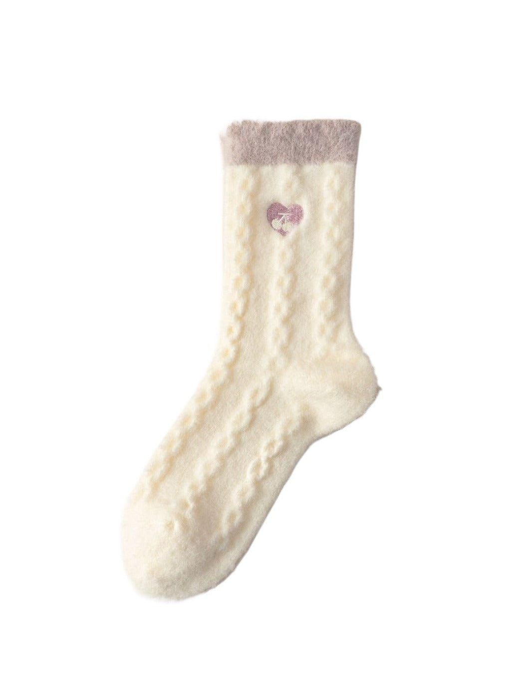 Rufia – Heart Embroidery Warm Home Socks