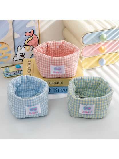 Cosbai - Modern Gingham Miscellaneous Storage Basket