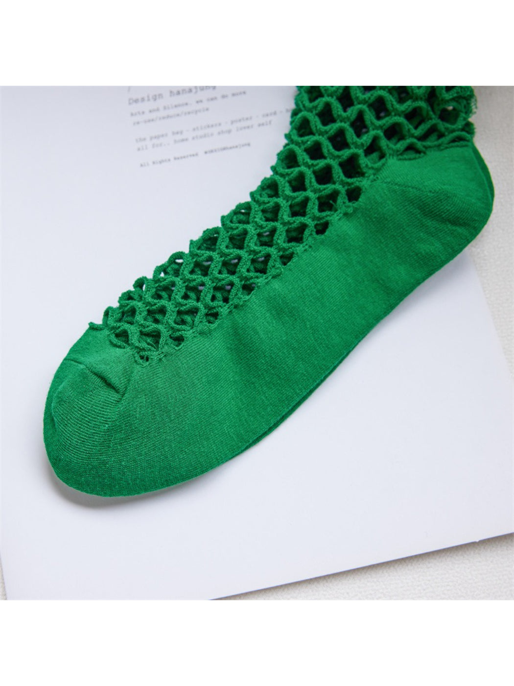 Rufia - Openwork Panel Crew Socks