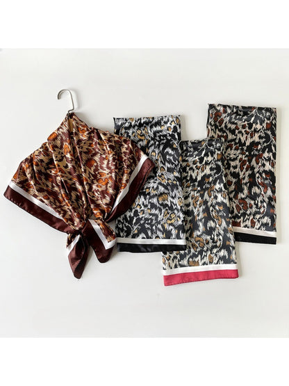 Scarvii - Abstract Leopard Border Square Scarf