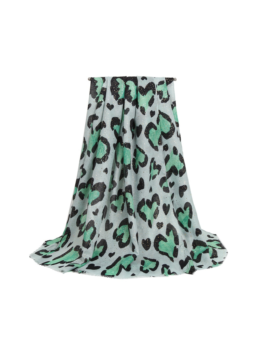 Scarvii - Heart Leopard Pattern Long Fashion Scarf