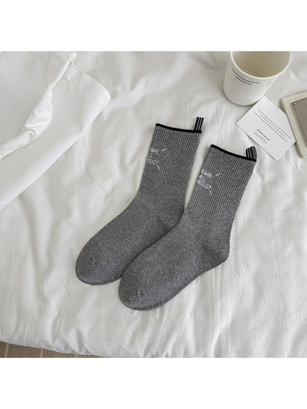 Rufia - Light Color Ribbed Crew Socks