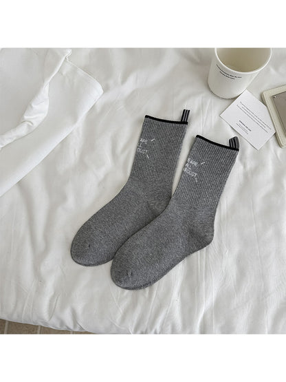 Rufia - Light Color Ribbed Crew Socks