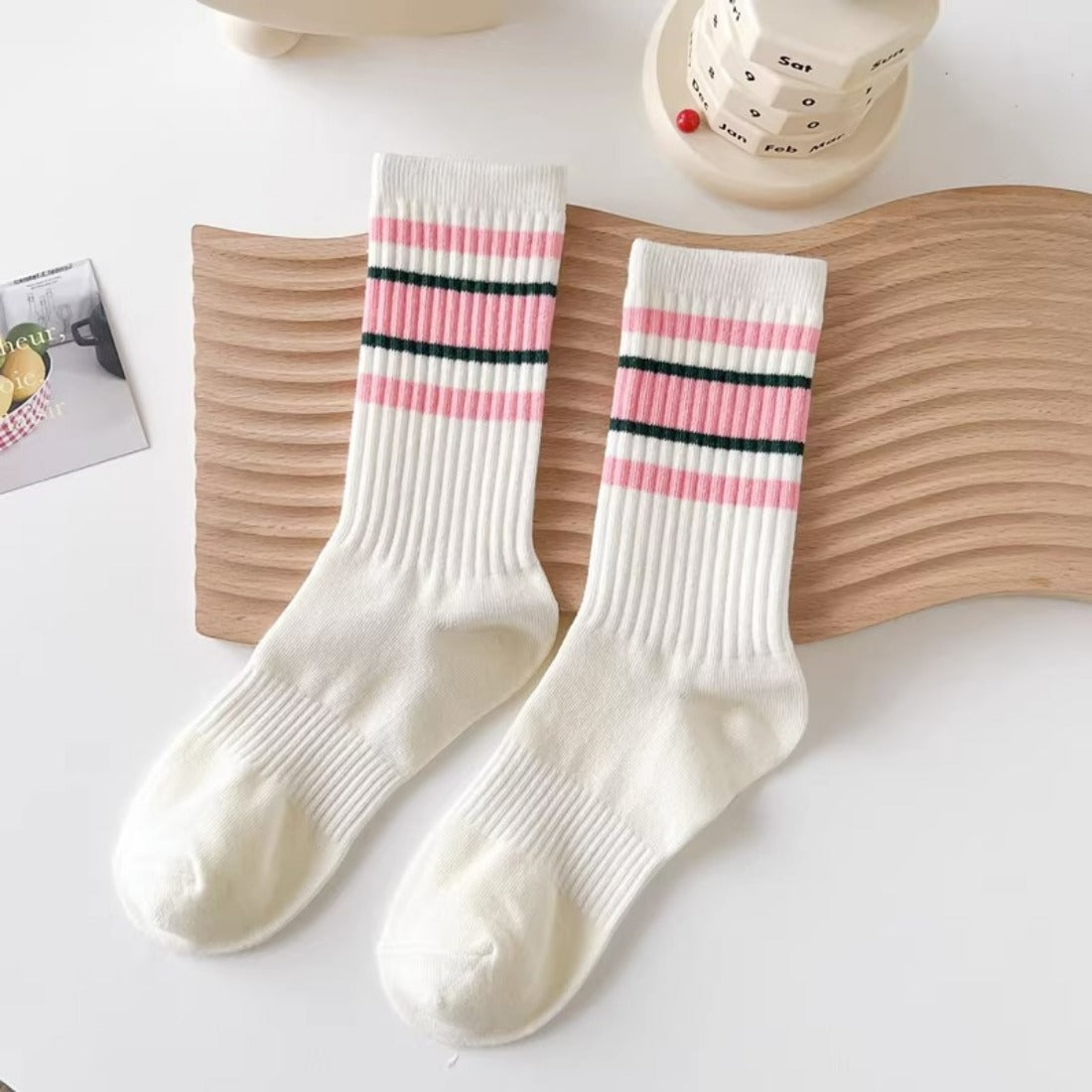 Rufia - Striped Mid-Calf Socks