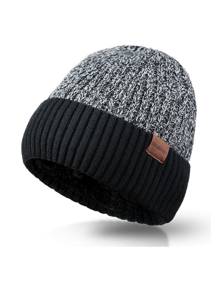 Haila - Foldable Brimless Round Crown Knit Beanie