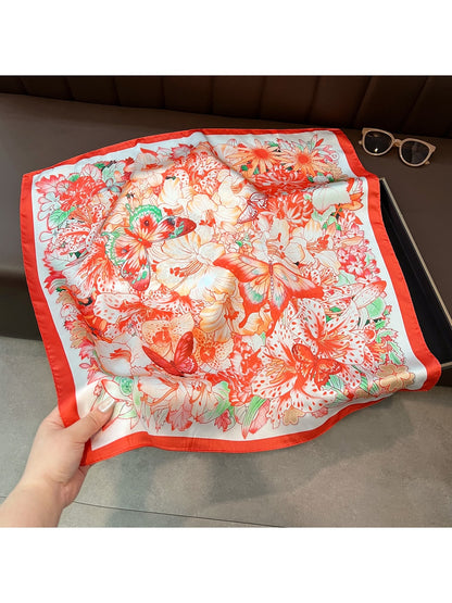 Scarvii - Butterfly Print Casual Fashion Square Scarf