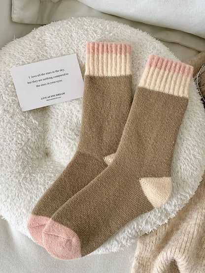 Rufia - Cozy Textured Knit Crew Socks