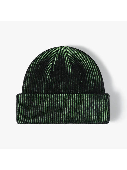Haila - Contrast-Thread Ribbed Cuffed Knit Beanie