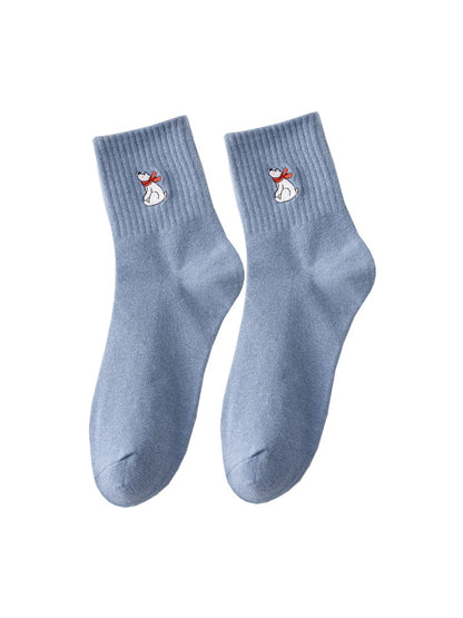 Rufia - Cute Animal Motif Everyday Crew Socks
