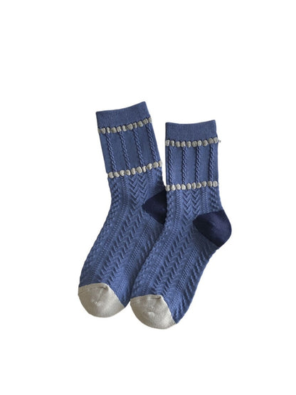 Rufia - Vintage School Style Mid-Calf Capsule Socks