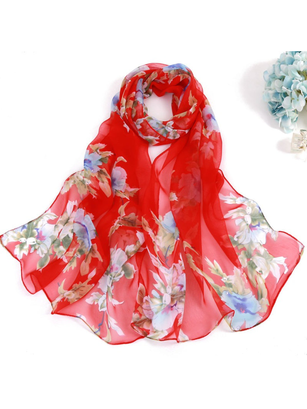 Scarvii - Soft Garden Floral Print Scarf