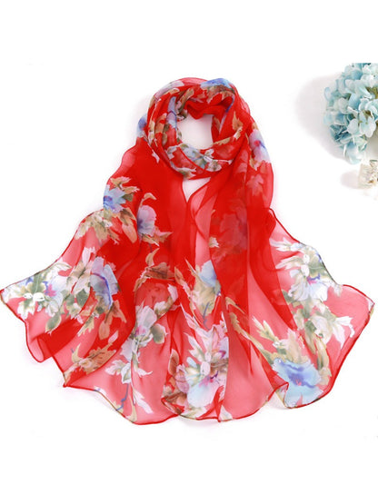 Scarvii - Soft Garden Floral Print Scarf