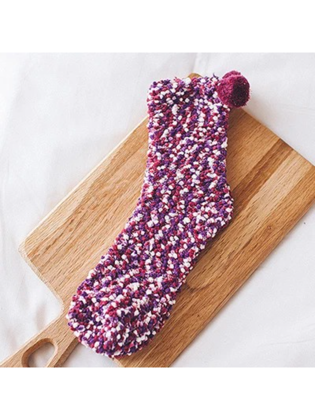 Rufia - Speckled Pom-Pom Crew Socks