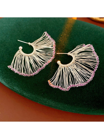 Earwish – Woven Fan-Shaped Earrings