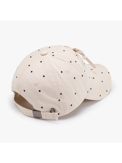Haila - Round Crown Bow Accent Baseball Cap
