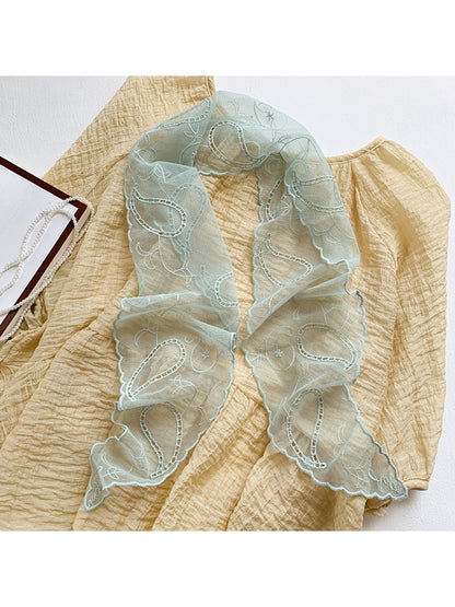 Scarvii - Long Narrow Lace Scarf