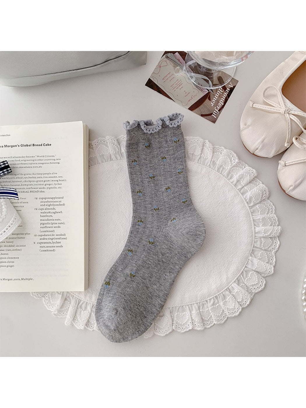 Rufia - Floral Ruffle Crew Socks product image 6