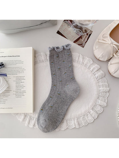 Rufia - Floral Ruffle Crew Socks product image 6