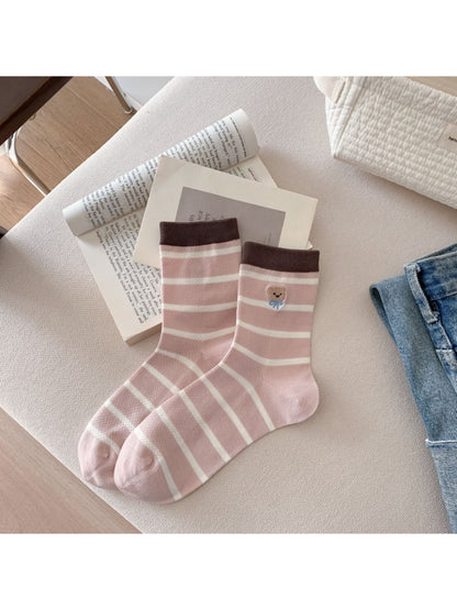 Rufia - Cute Bear Stripe Crew Socks product image 9