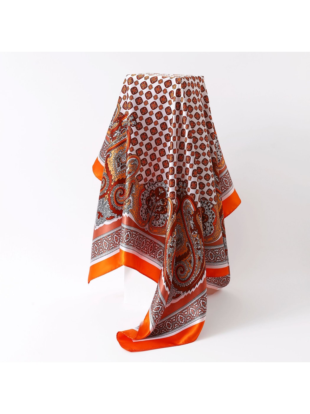 Scarvii - Paisley Border Printed Square Scarf