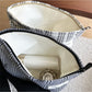 Cosbai gingham bow makeup pouch with visible bow and check pattern